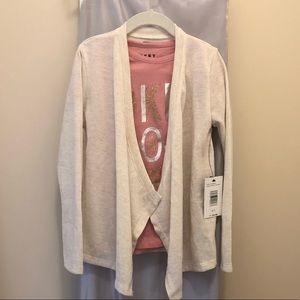 DKNY Girls 2 Piece Shirt and Sweater Size 7